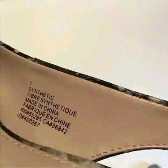 express Heels Snakeskin Print Pointy Toe Slingback - Picture 8 of 9